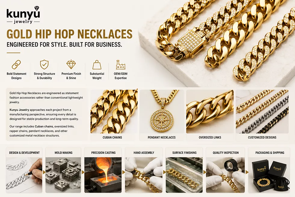 Gold Hip Hop Necklace 